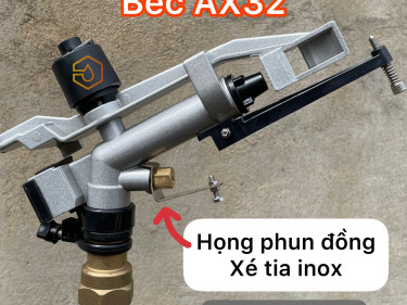 Béc AX32 - Béc tưới phun mưa bán kính lớn 28 mét, họng phun bằng đồng