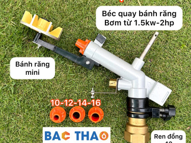 Béc BT32 pro - béc tưới phun mưa quay bánh răng mini bán kính 24 mét