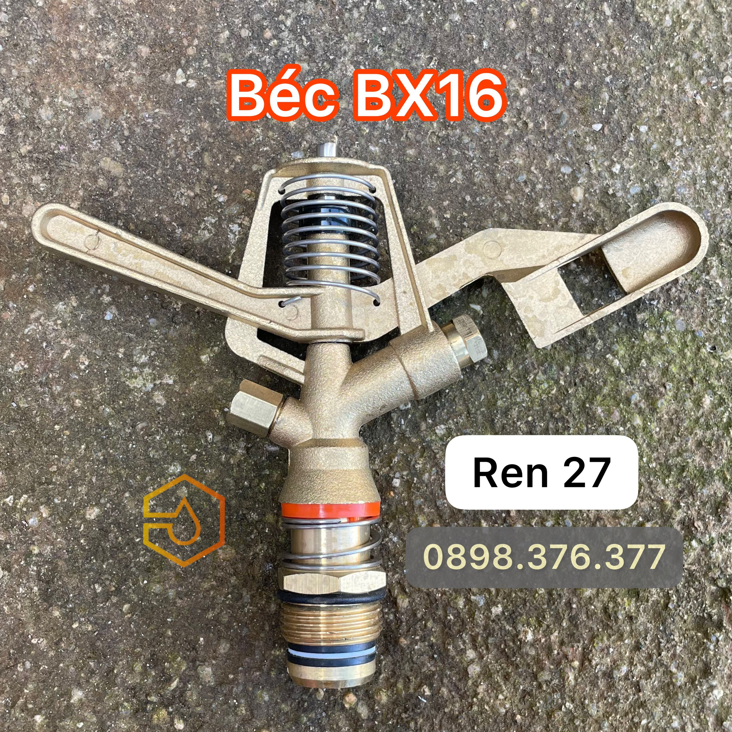 BX16 - béc tưới tự động xoay tròn 360 gắn ống ren 27