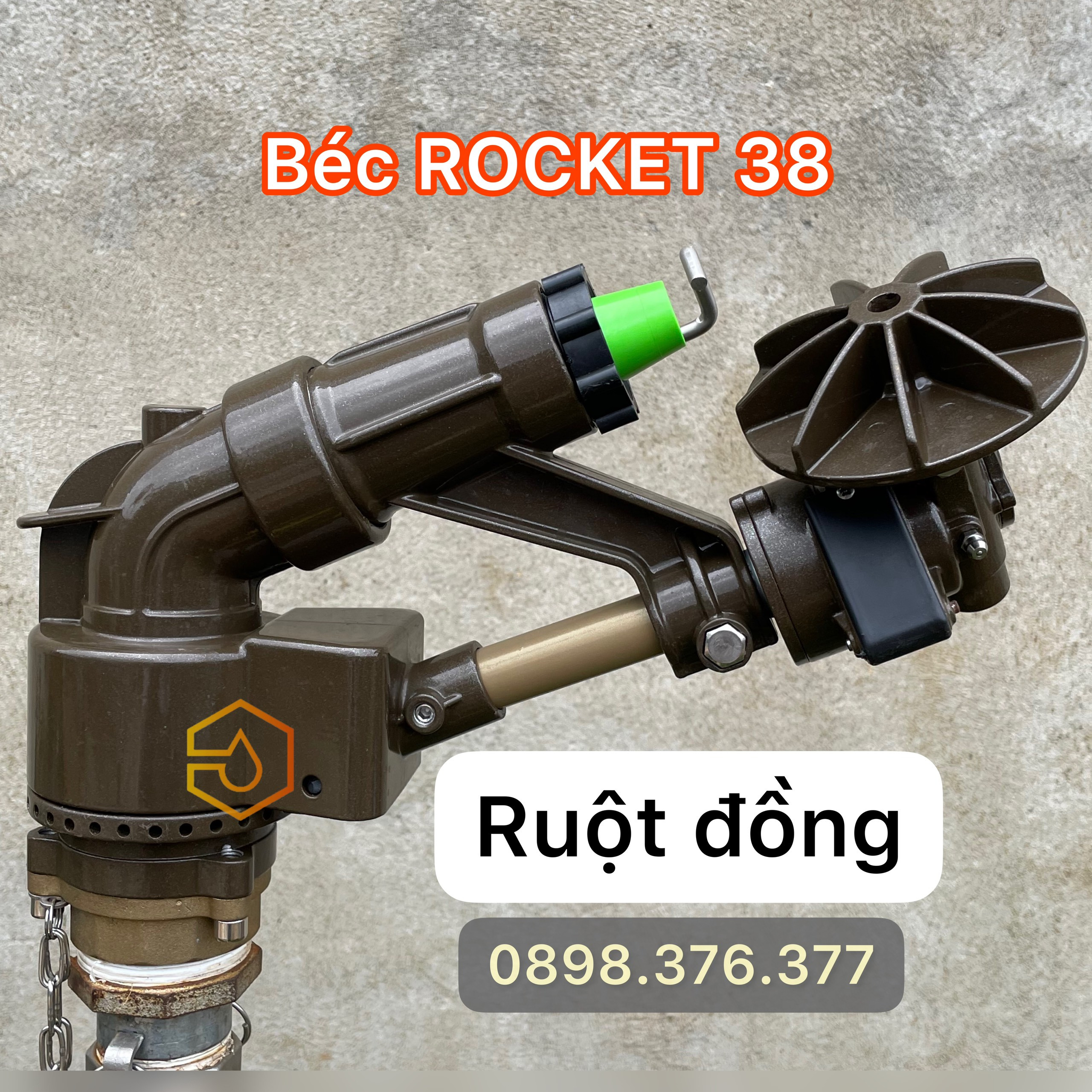 béc tưới rocket 38 chuyên tưới nước có lẫn căn, không lo tắc béc, tưới nước phân ok