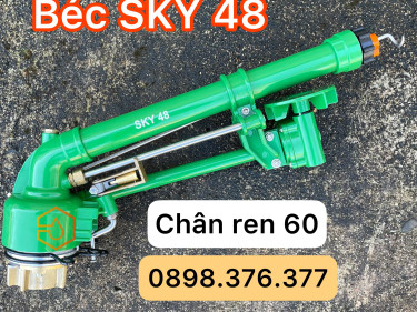 Béc SKY 48 - Béc tưới bánh răng gắn chân ren ống 60, bán kính tưới 43m