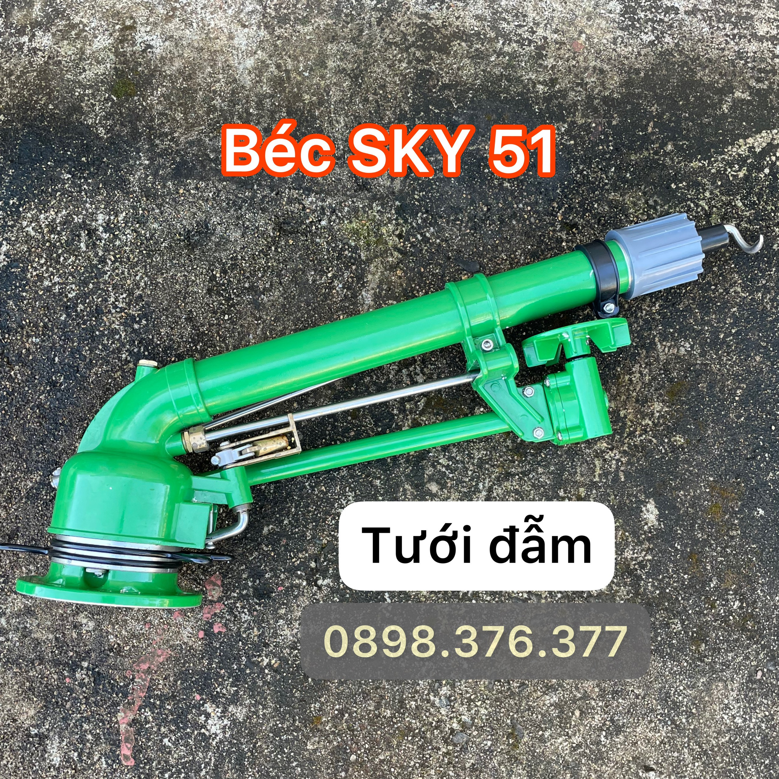 súng tưới sky 51 bán kính lớn 46 mét tưới rất đẫm nước